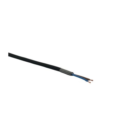 Flaches, textilummanteltes Elektrokabel in Schwarz