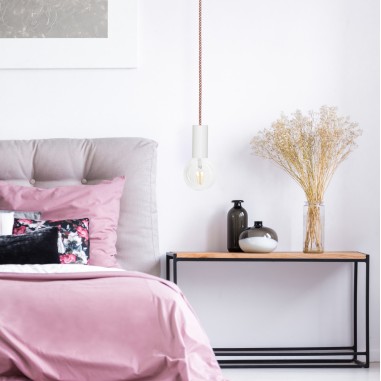 Cable eléctrico redondo forrado en tela de color color color crema y burdeos