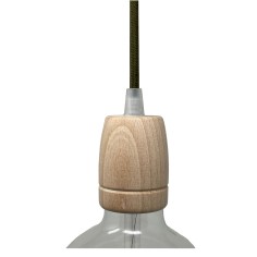 Lampenfassung aus lackierbarem Holz