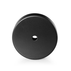 Rosetón redondo de metal negro