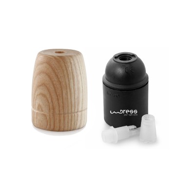 Portalampada in legno verniciabile