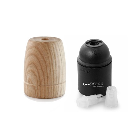 Lampenfassung aus lackierbarem Holz