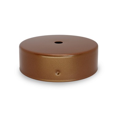 Runde Deckenrosette aus Metall in Kupfer