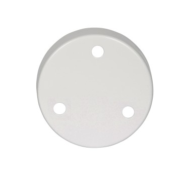 Rosetón redondo de metal blanco