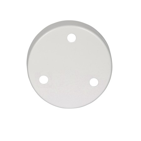 Rosetón redondo de metal blanco