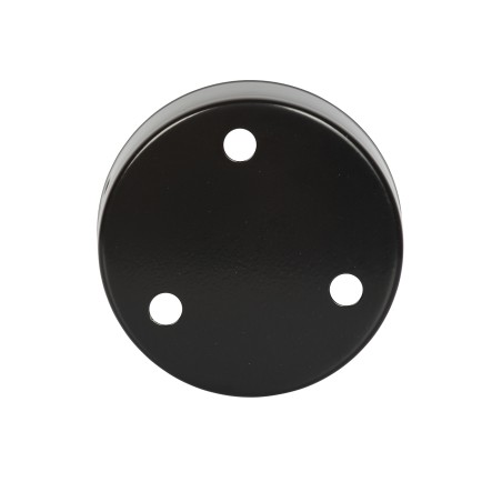 Pavillon rond en métal noir avec 3 trucs